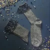 Original niche handmade tassel crystal socks