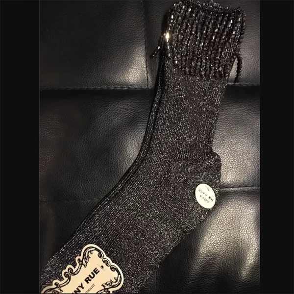 Original niche handmade tassel crystal socks