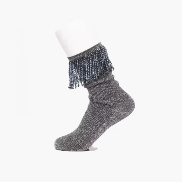 Custom Handmade Tassel Crystal Stacked Socks 6