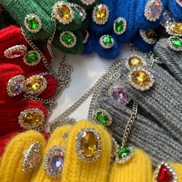 Touchscreen Thanos Diamond Wool Gloves