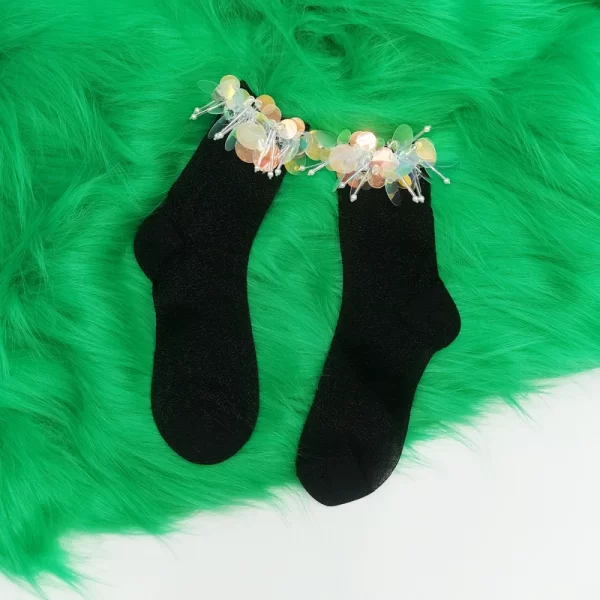 Handmade sequined beaded stockings