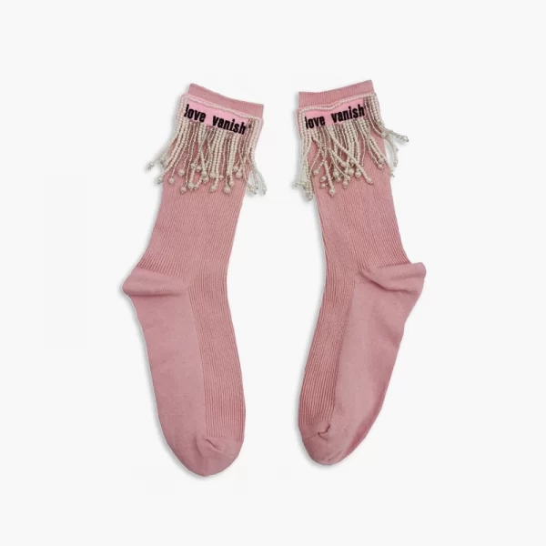 Pearl tassel women's socks 5