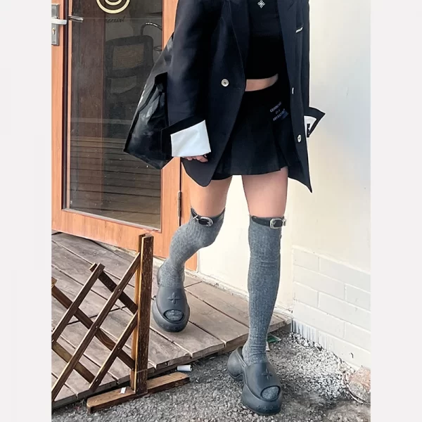 Punk Girl Over-the-Knee Wool Socks