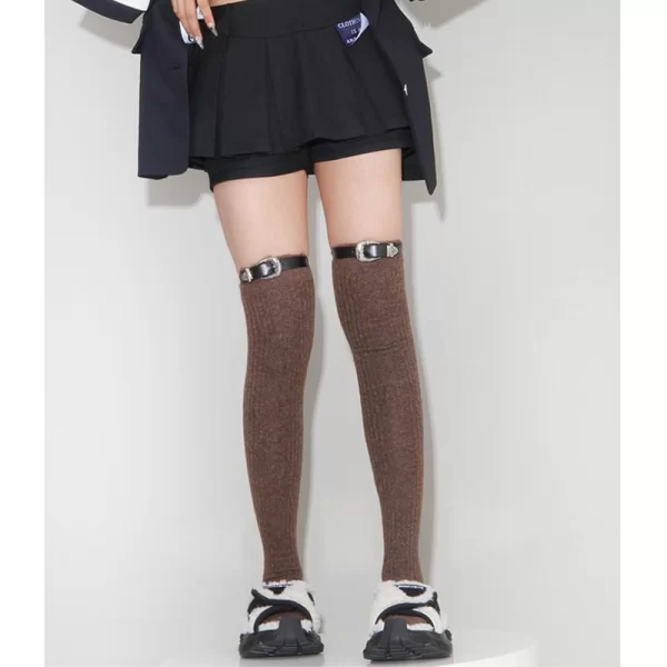 Punk Girl Over-the-Knee Wool Socks