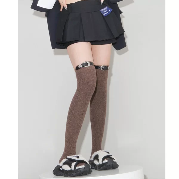 Punk Girl Over-the-Knee Wool Socks