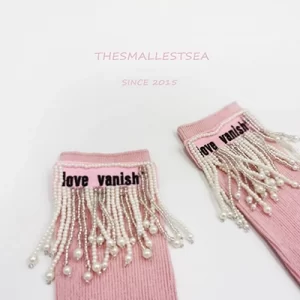 Pearl tassel women's socks 1